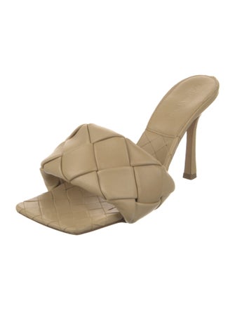 Bottega Veneta Intrecciato Weave Leather Slides