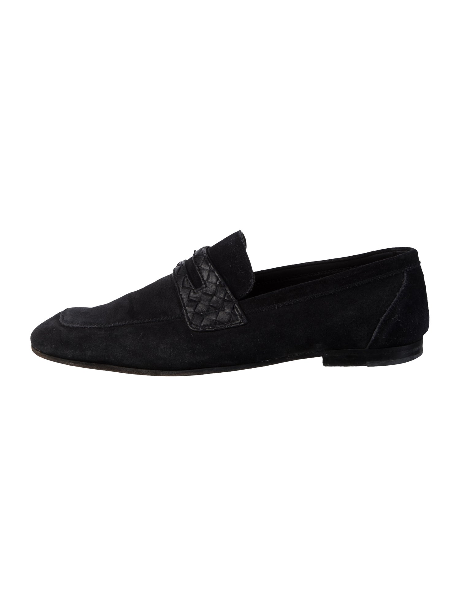 Bottega Veneta Intrecciato Weave Suede Dress Loafers