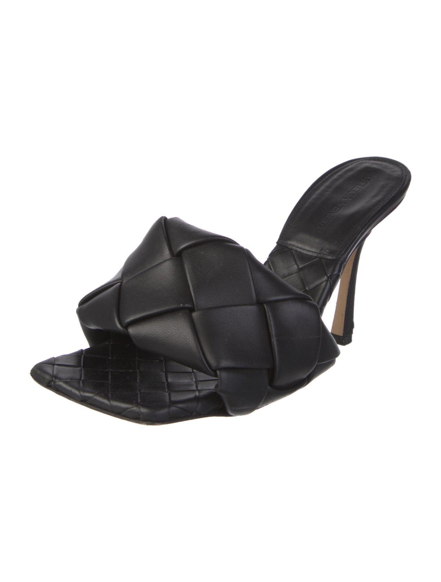 Bottega Veneta Leather Chain-Link Accents Sandals - Purple