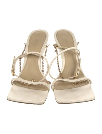 Bottega Veneta Leather Chain-Link Accents Sandals
