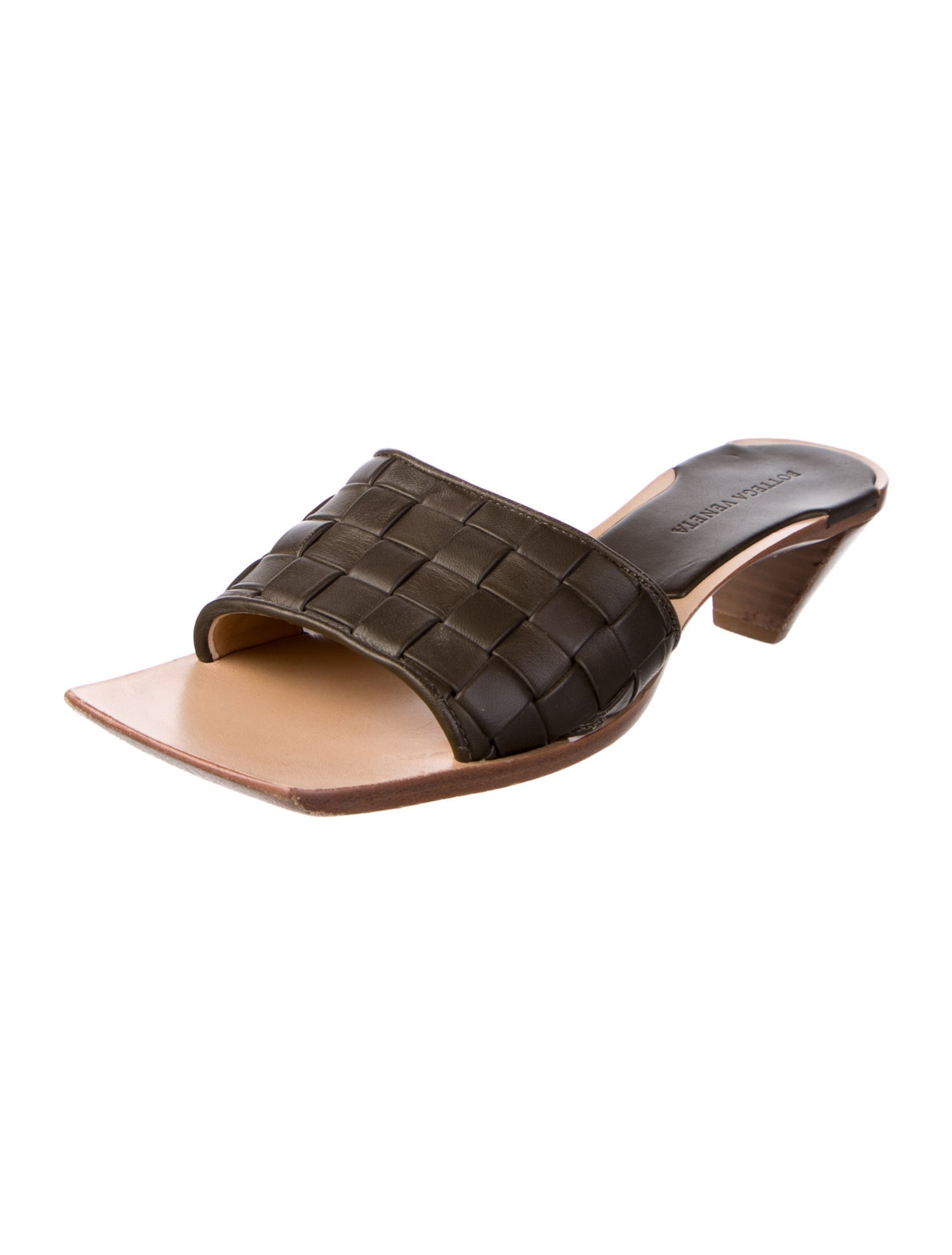 Bottega Veneta Intrecciato Weave Leather Slides