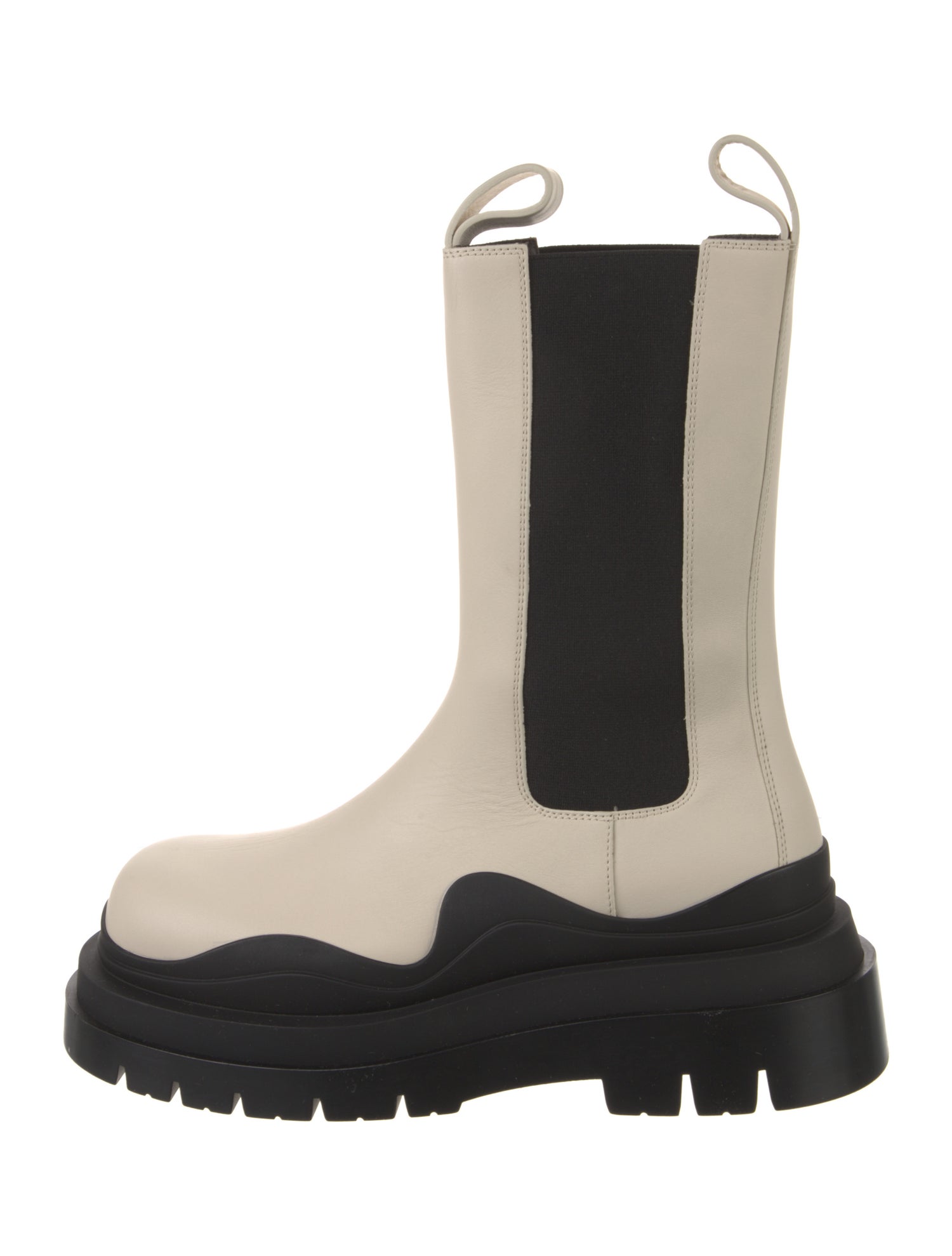 Bottega Veneta Leather Colorblock Pattern Chelsea Boots