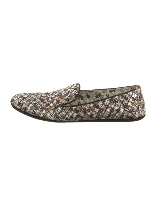 Bottega Veneta Canvas Floral Print Loafers