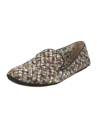 Bottega Veneta Canvas Floral Print Loafers