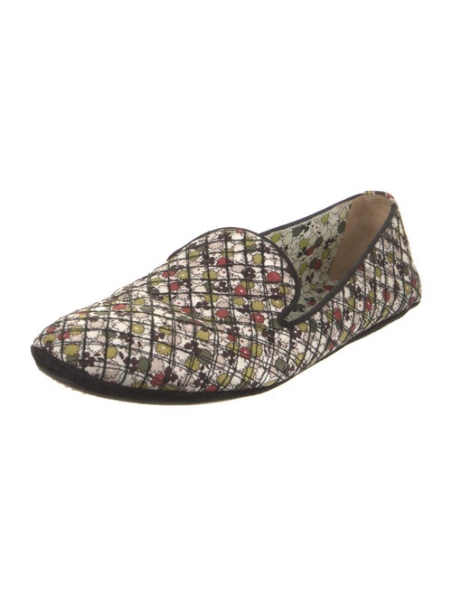 Bottega Veneta Canvas Floral Print Loafers