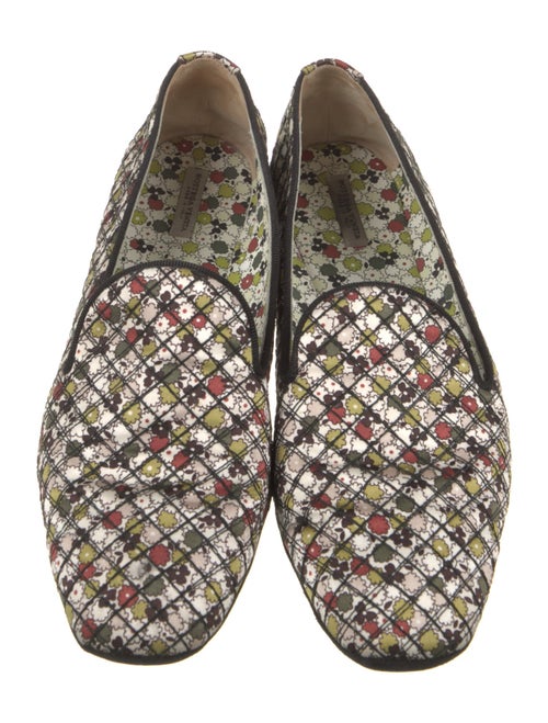 Bottega Veneta Canvas Floral Print Loafers