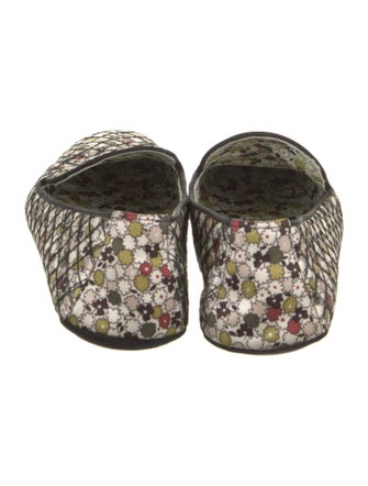 Bottega Veneta Canvas Floral Print Loafers