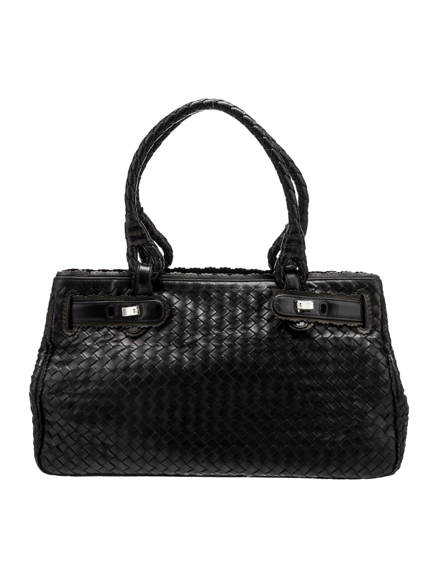 BOTTEGA　VENETA BOTTEGA VENETA Nappa Intrecciato Large Fringe Tote Rust