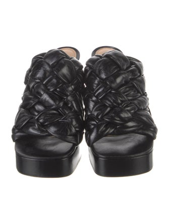 Bottega Veneta Intrecciato Weave Leather Slides