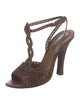 Bottega Veneta Intrecciato Weave Leather T-Strap Sandals