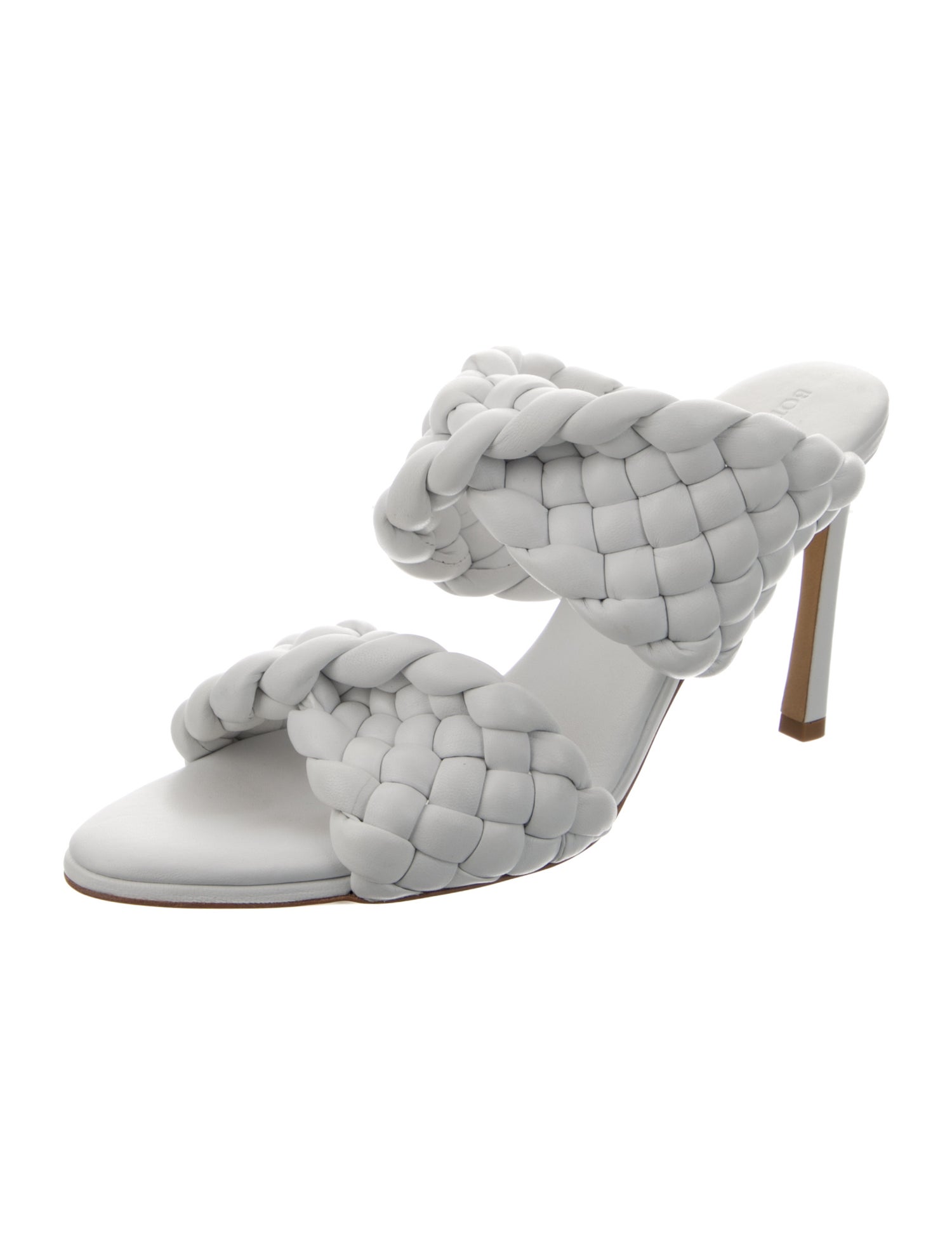Bottega Veneta Intrecciato Weave Leather Slides