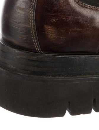 Bottega Veneta Chevron Leather Combat Boots