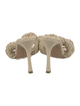 Bottega Veneta Intrecciato Weave Raffia Slides