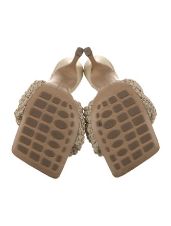 Bottega Veneta Intrecciato Weave Raffia Slides