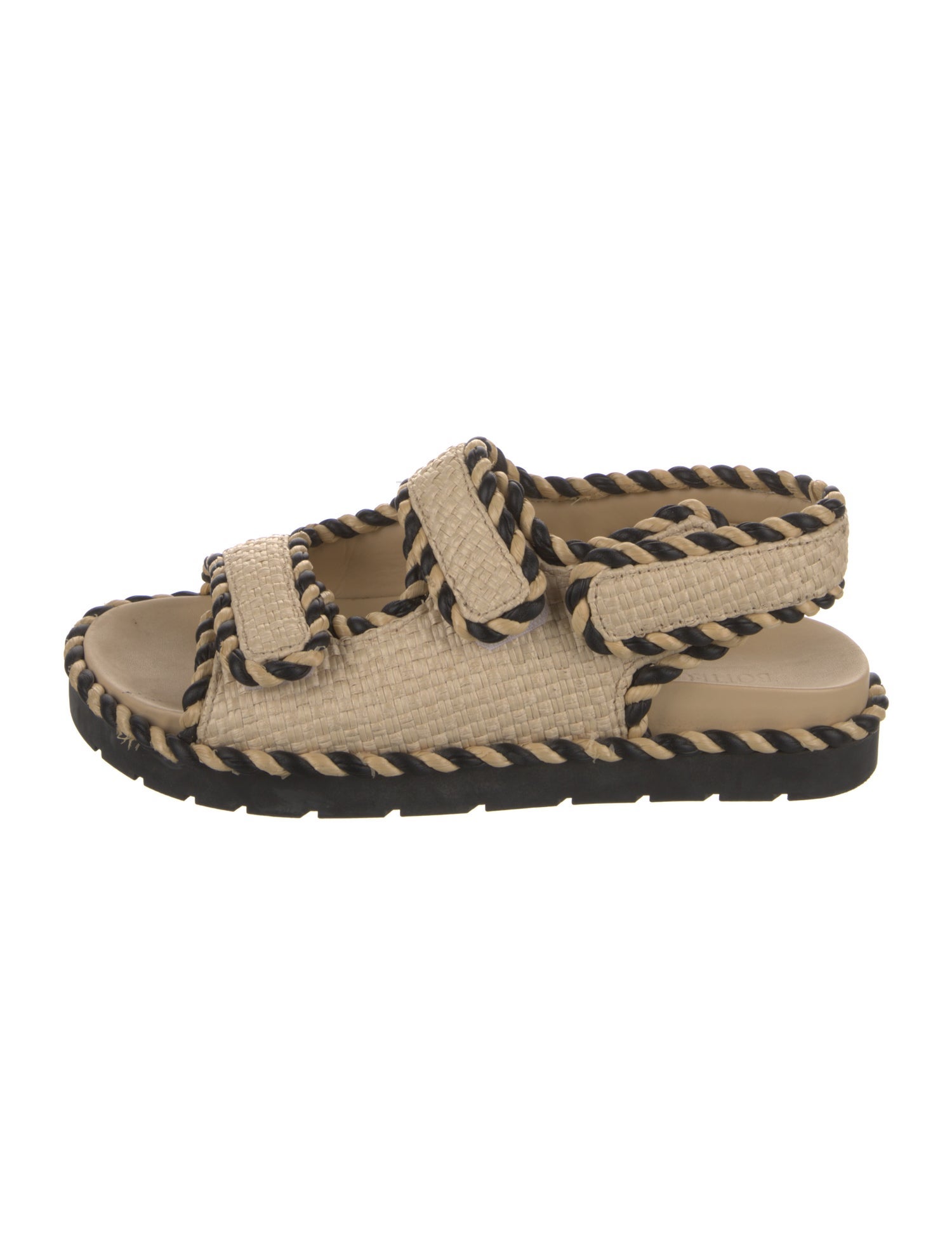 Bottega Veneta Raffia Striped Sandals