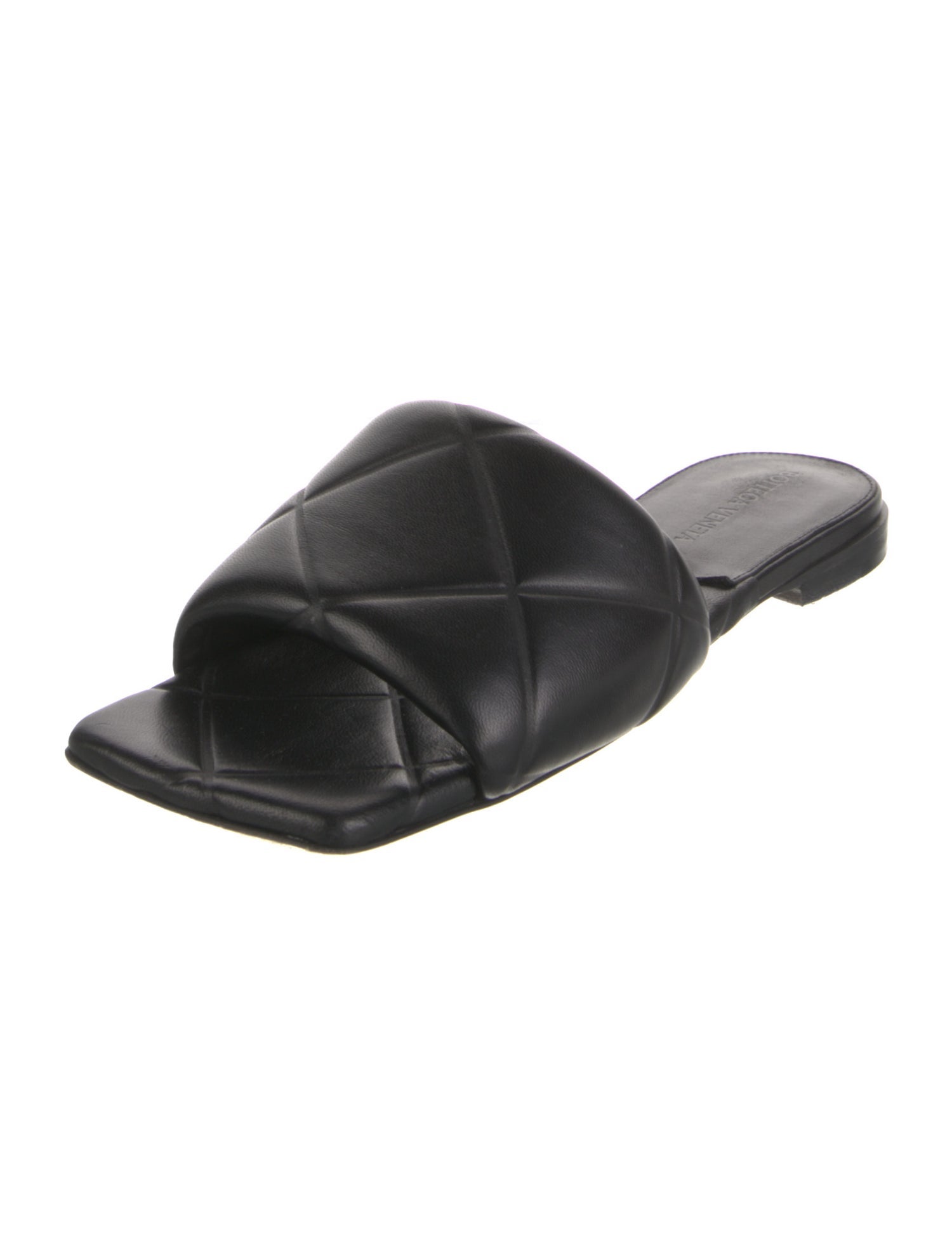 Bottega Veneta Quilted Pattern Leather Slides