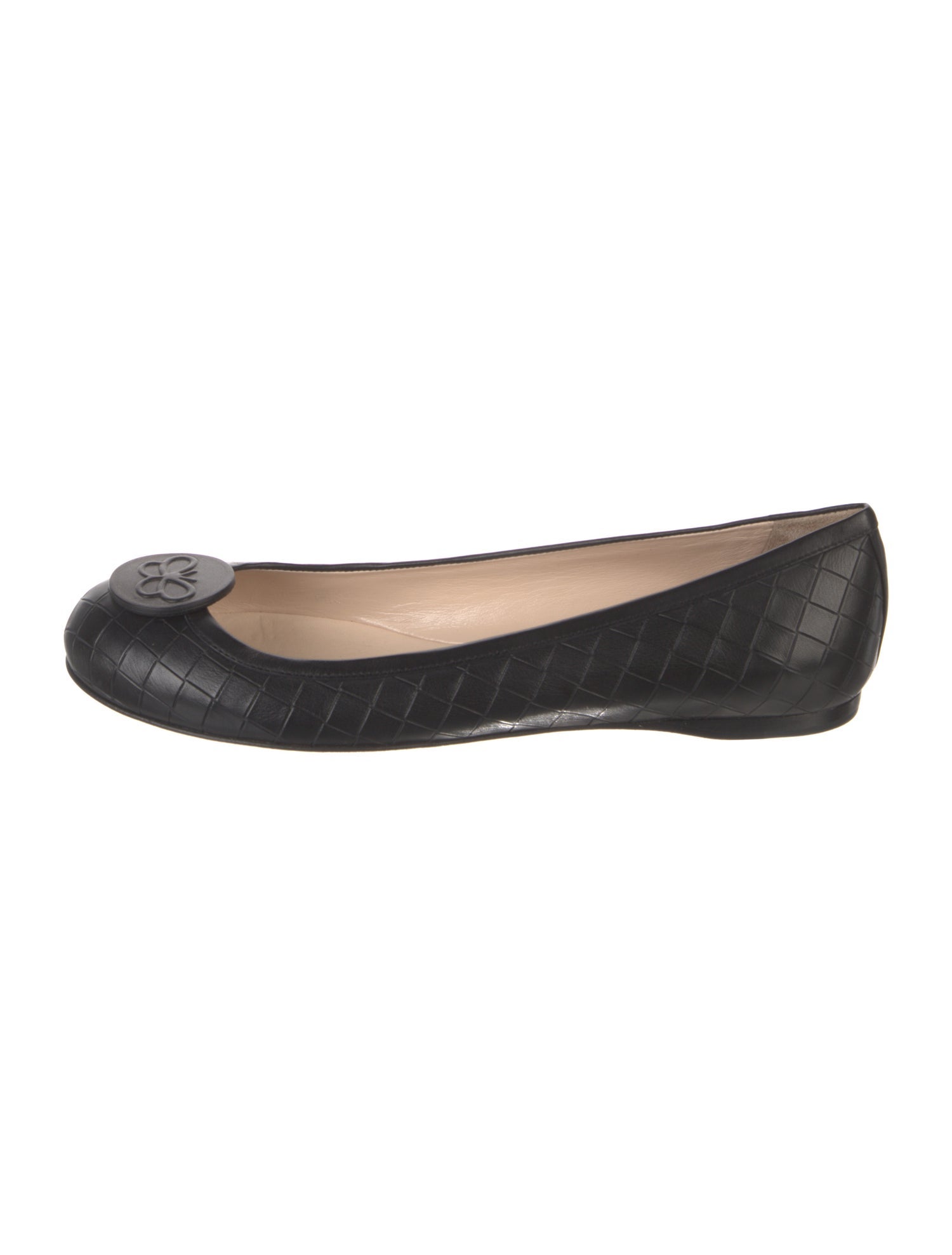 Bottega Veneta Intrecciato Weave Leather Ballet Flats