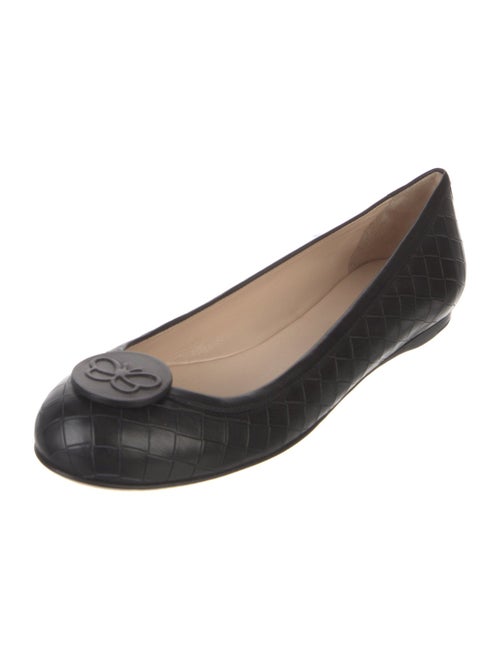 Bottega Veneta Intrecciato Weave Leather Ballet Flats
