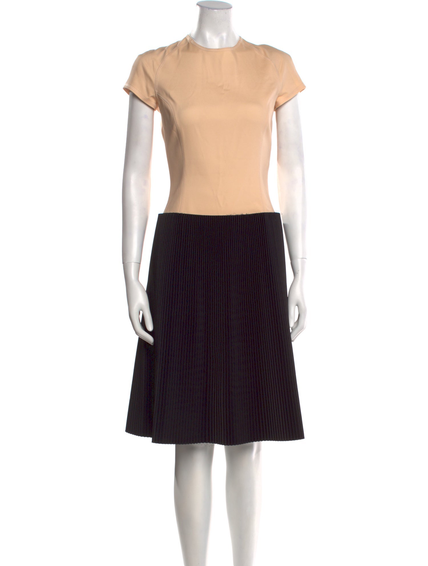 Bottega Veneta Colorblock Pattern Knee-Length Dress