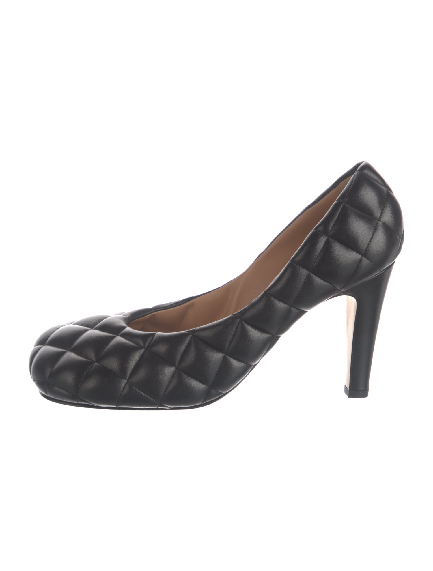 Bottega Veneta Quilted Pattern Leather Pumps
