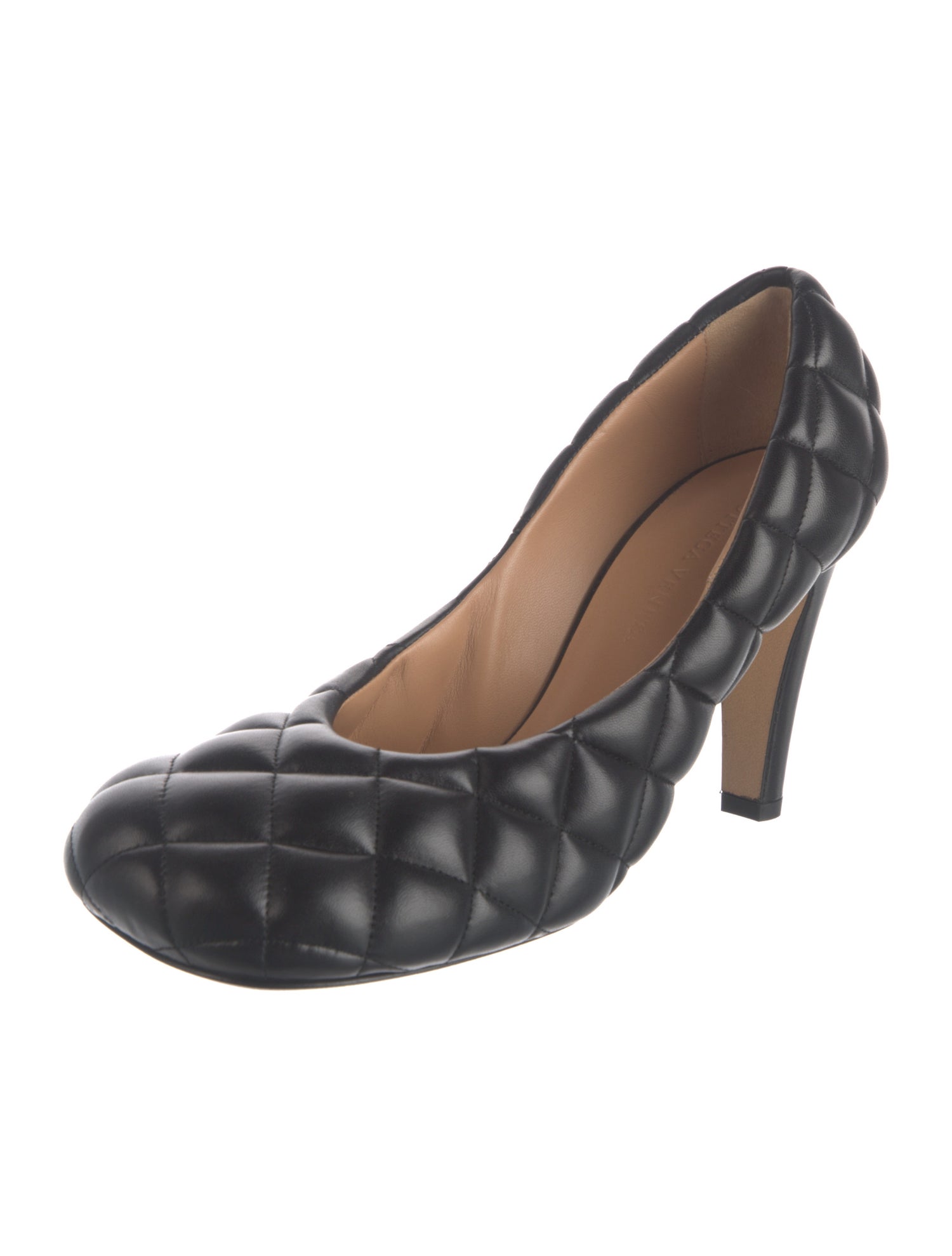 Bottega Veneta Quilted Pattern Leather Pumps