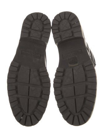 Bottega Veneta Intrecciato Weave Leather Combat Boots