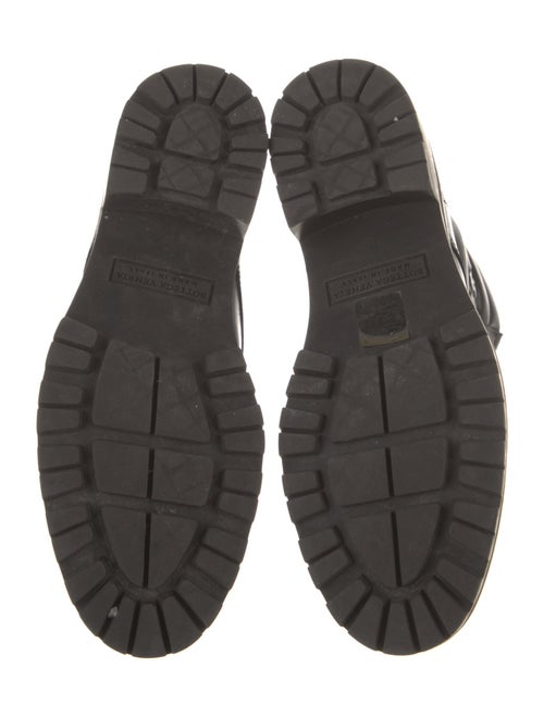 Bottega Veneta Intrecciato Weave Leather Combat Boots