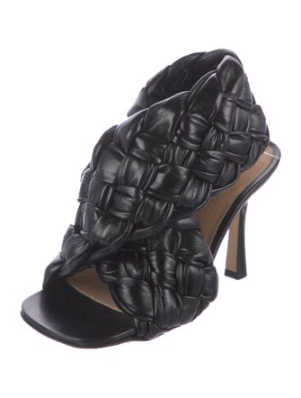 Bottega Veneta Intrecciato Weave Leather Slingback Sandals