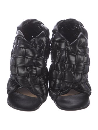 Bottega Veneta Intrecciato Weave Leather Slingback Sandals