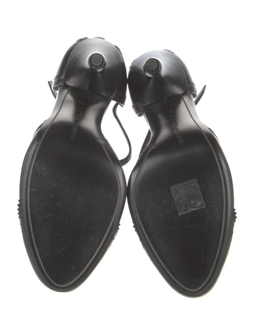 Bottega Veneta Leather Colorblock Pattern T-Strap Pumps