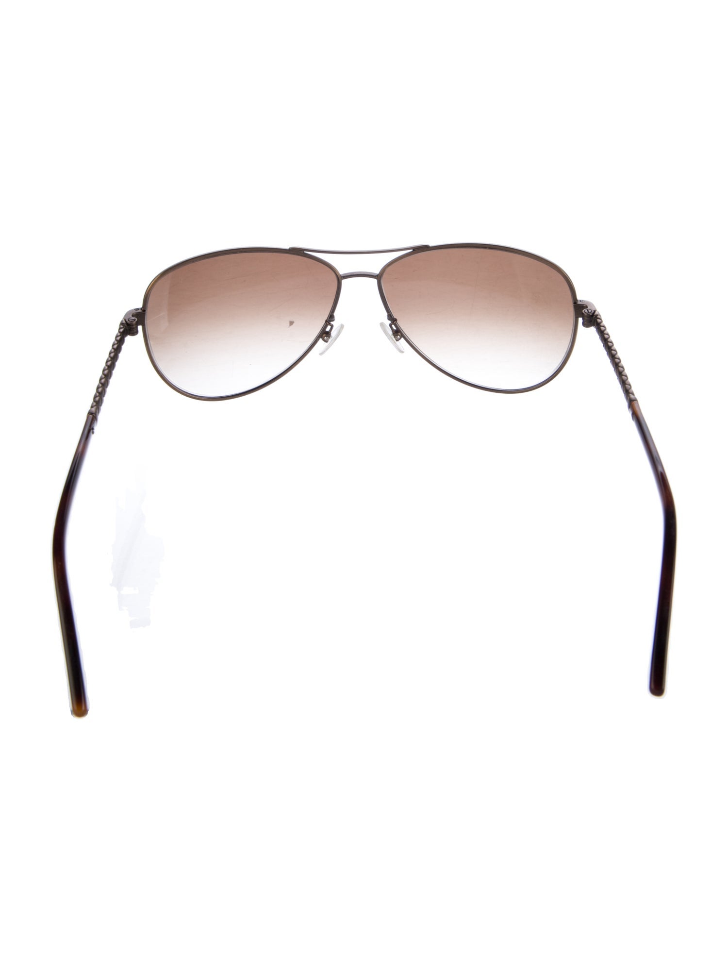 Bottega Veneta Intrecciato Weave Aviator Sunglasses