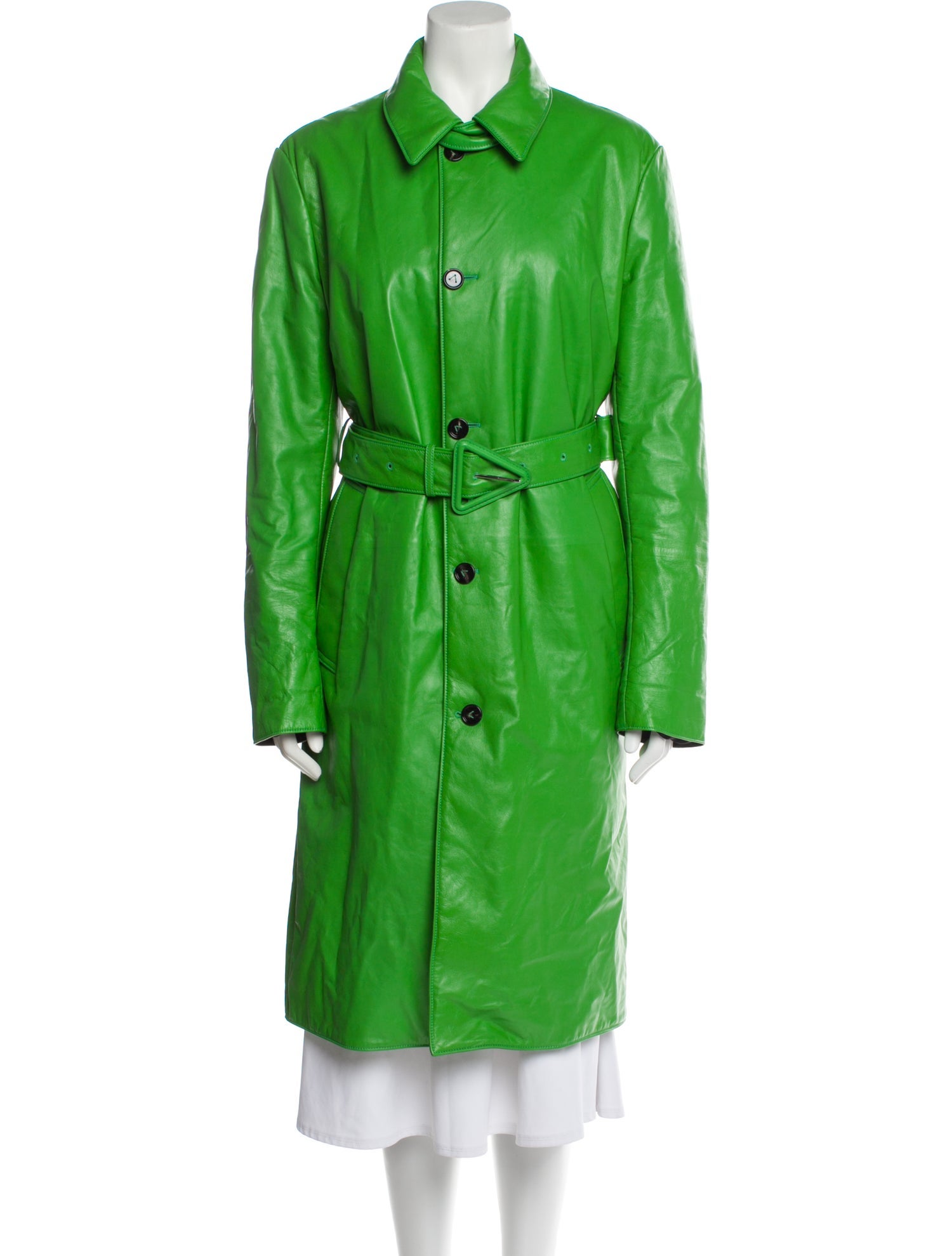 Bottega Veneta Leather Trench Coat