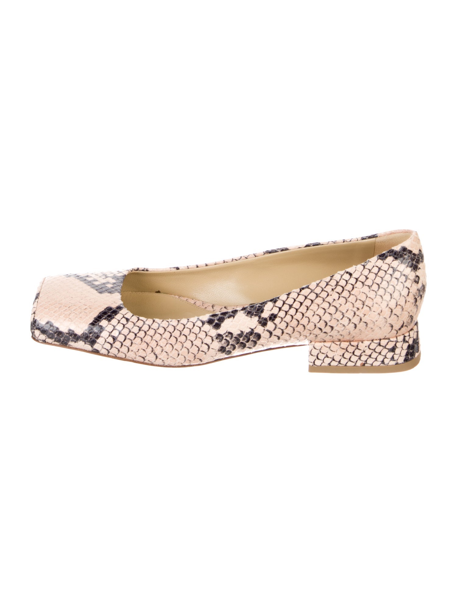Bottega Veneta Leather Animal Print Ballet Flats