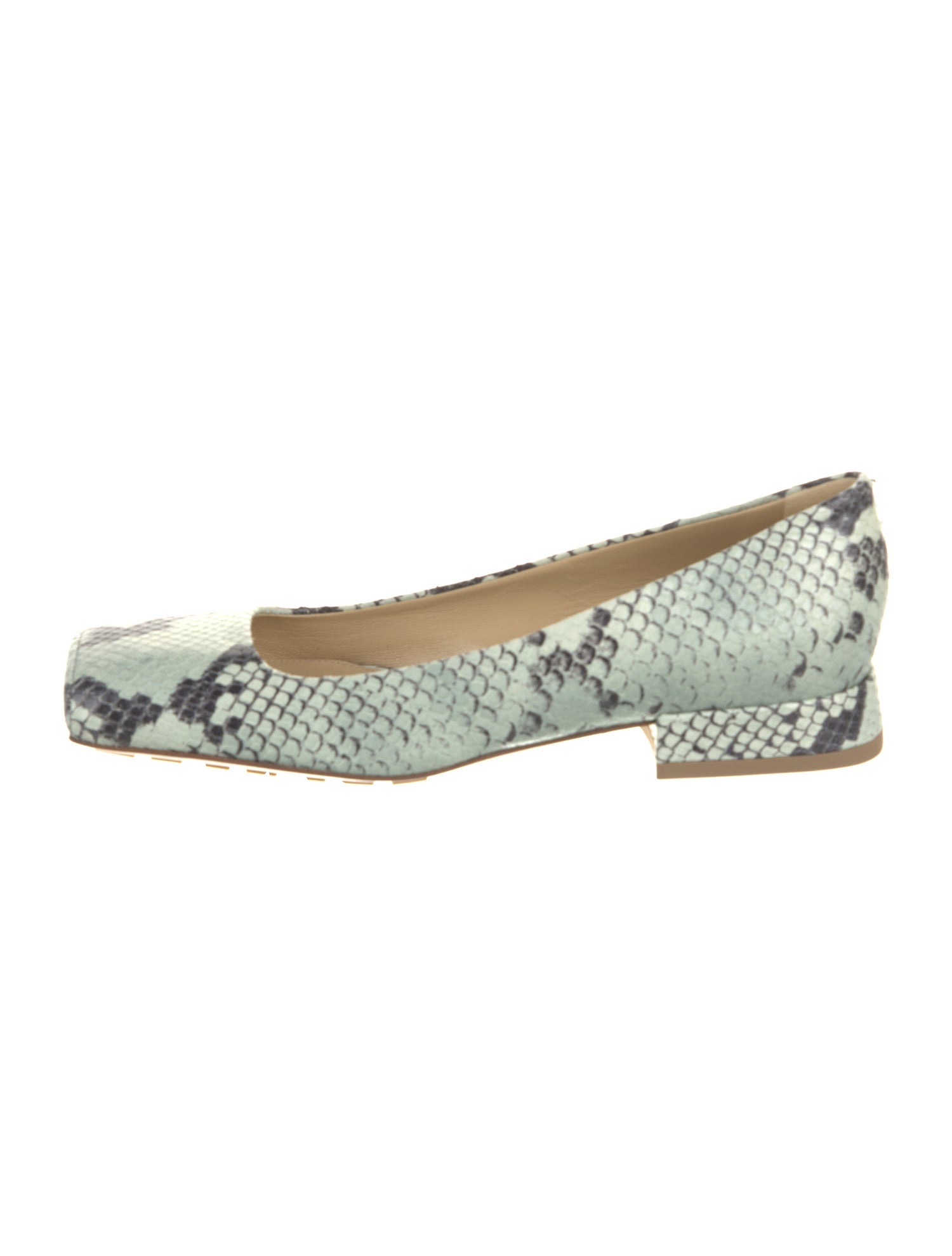 Bottega Veneta Leather Animal Print Ballet Flats