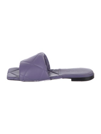Bottega Veneta Quilted Pattern Leather Slides