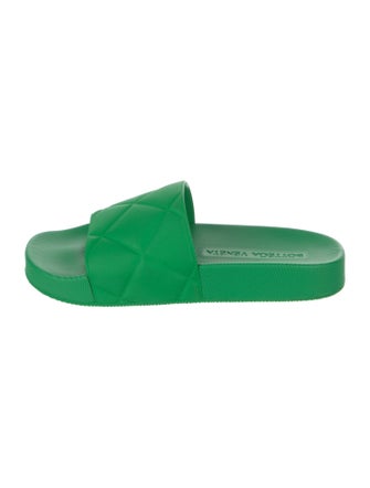 Bottega Veneta Quilted Pattern Rubber Slides