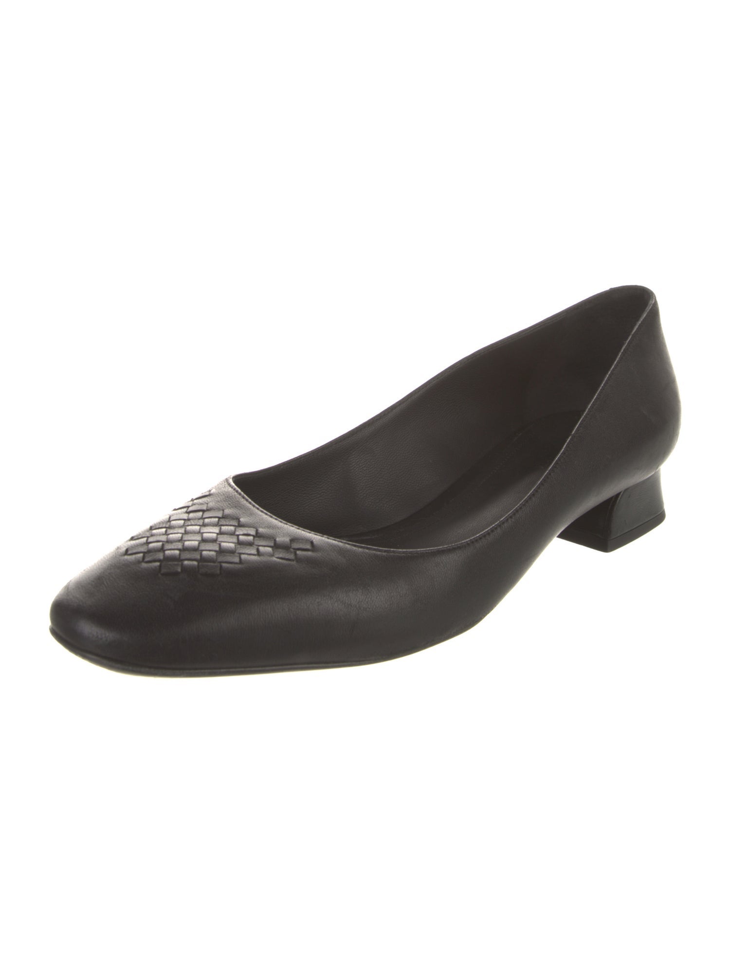 Bottega Veneta Intrecciato Weave Leather Ballet Flats