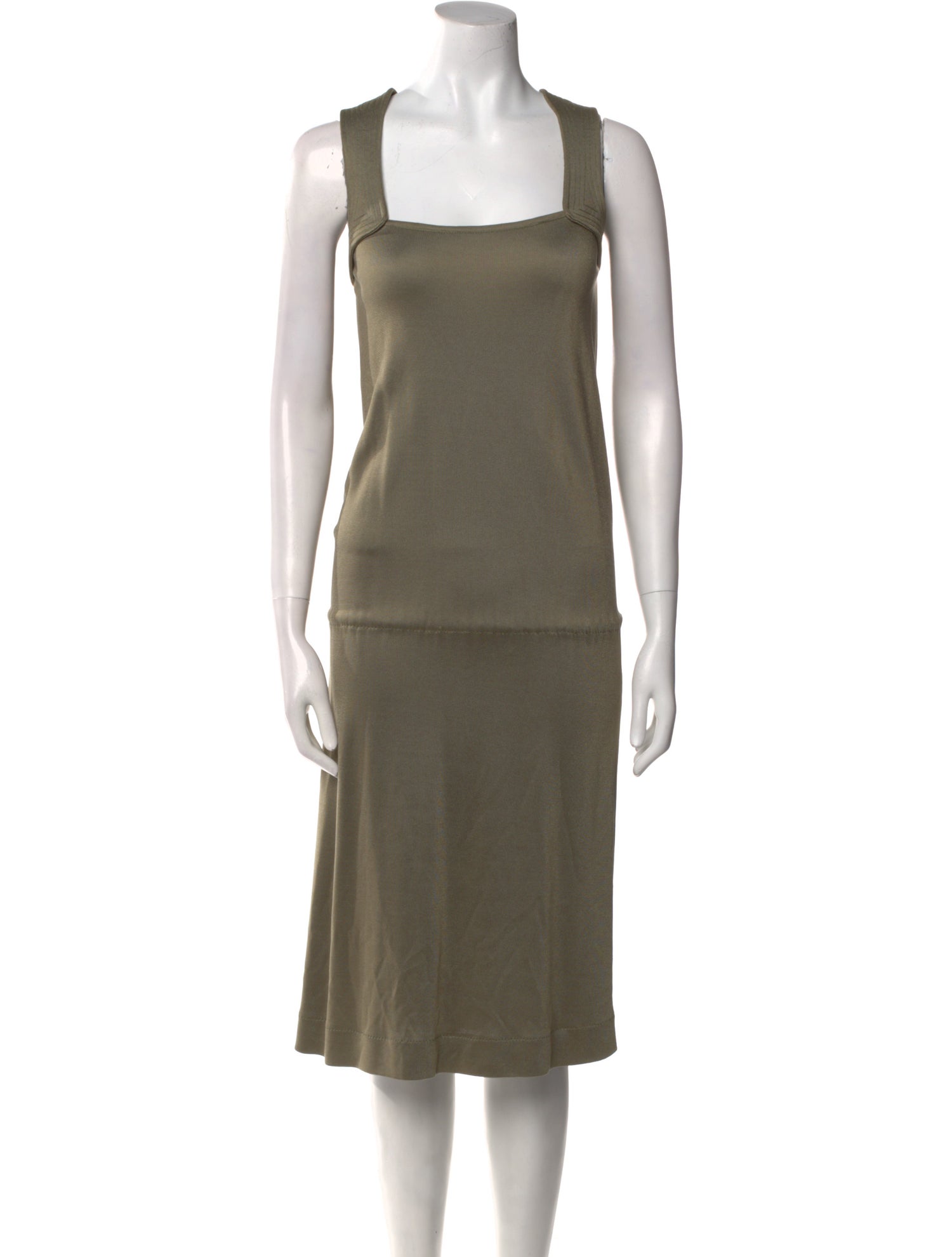Bottega Veneta Square Neckline Midi Length Dress