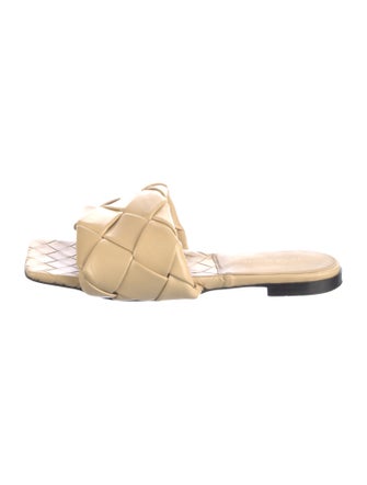 Bottega Veneta Intrecciato Weave Leather Slides