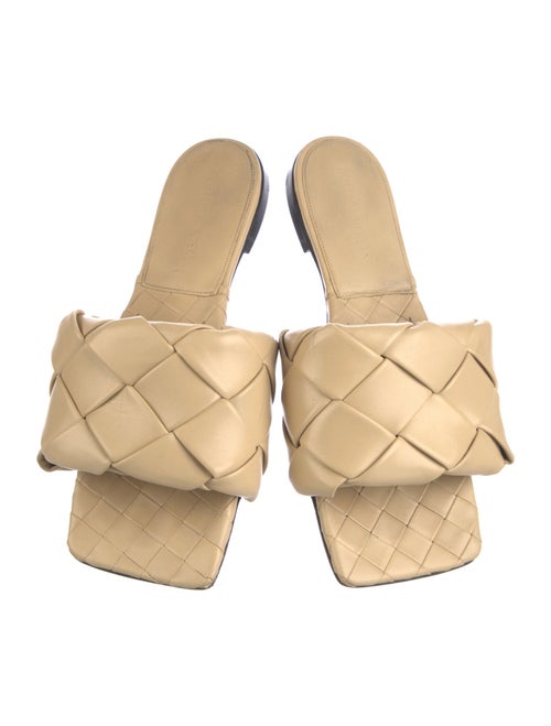 Bottega Veneta Intrecciato Weave Leather Slides