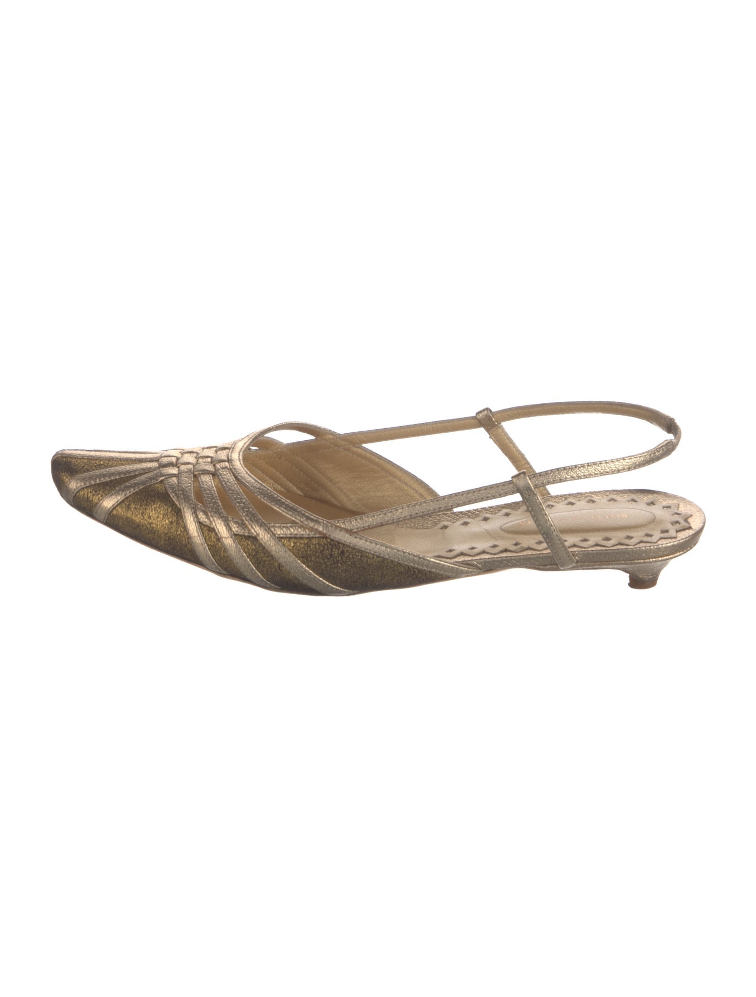 Bottega Veneta Leather Slingback Flats