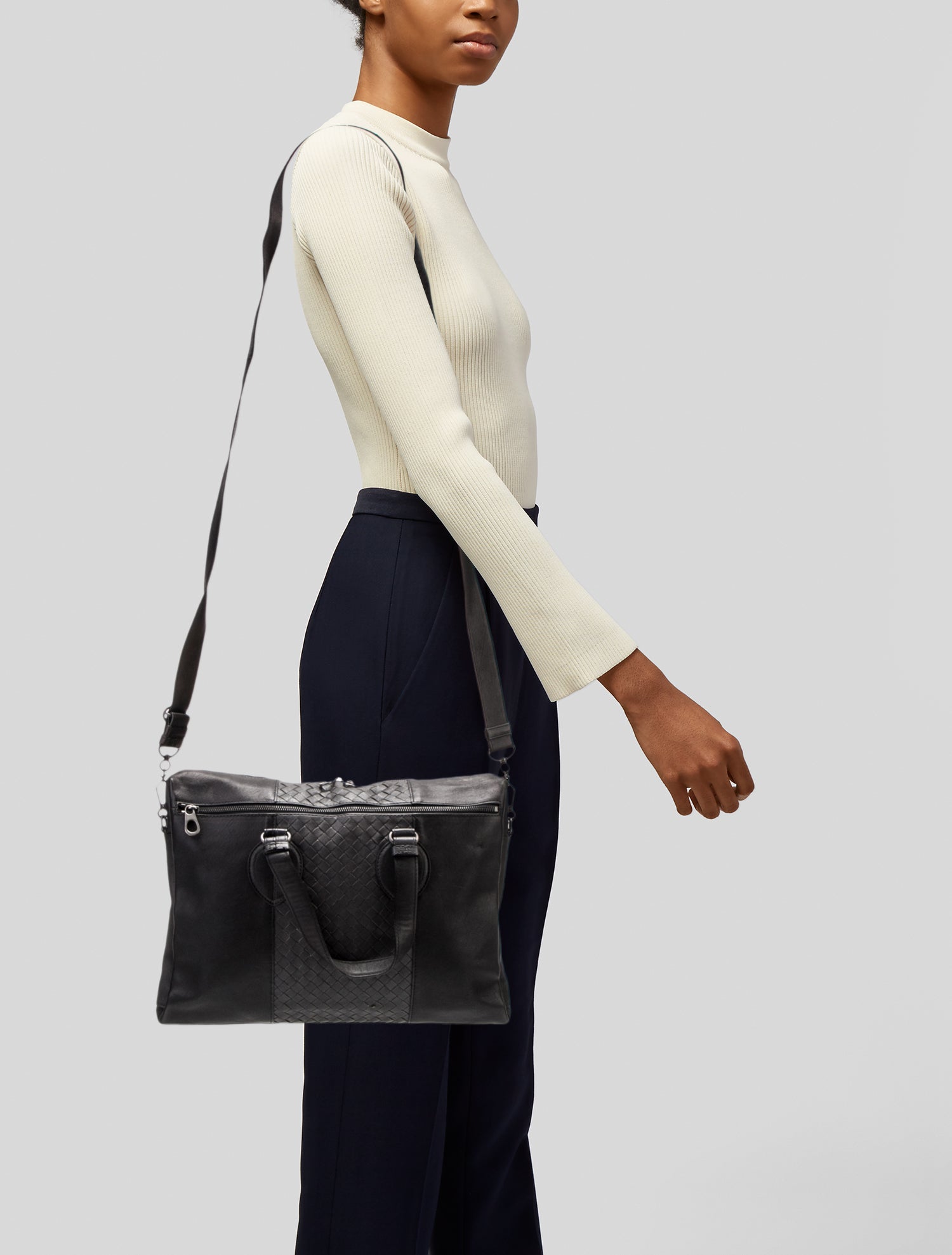 Bottega Veneta Leather Weekender Bag