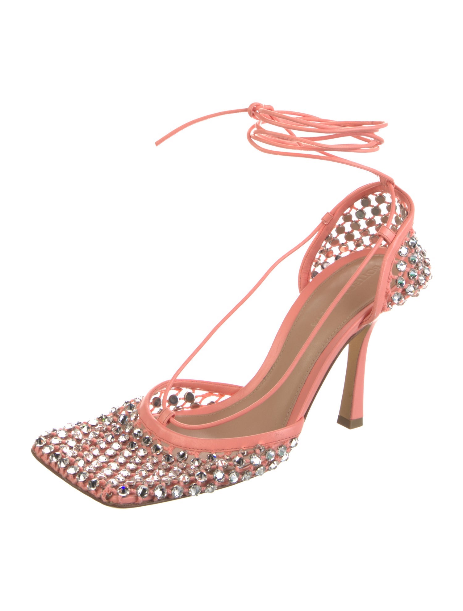 Bottega Veneta Mesh Crystal Embellishments D'Orsay Pumps