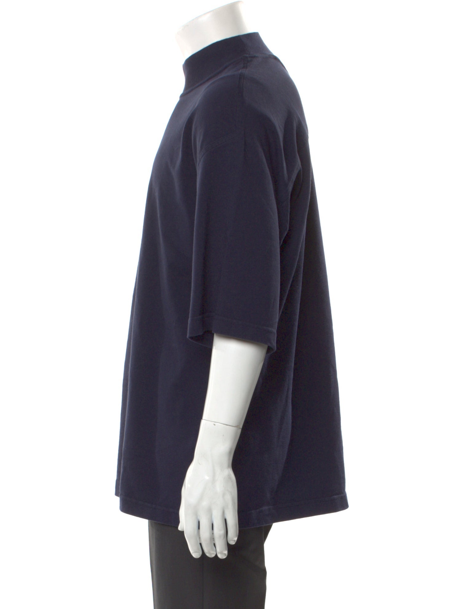 Bottega Veneta Mock Neck Short Sleeve T-Shirt w/ Tags - Blue