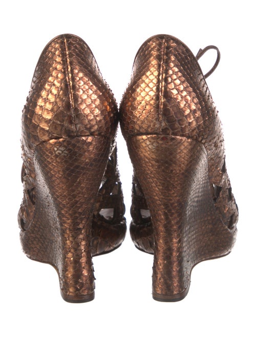 Bottega Veneta Snakeskin Cutout Accent Espadrilles