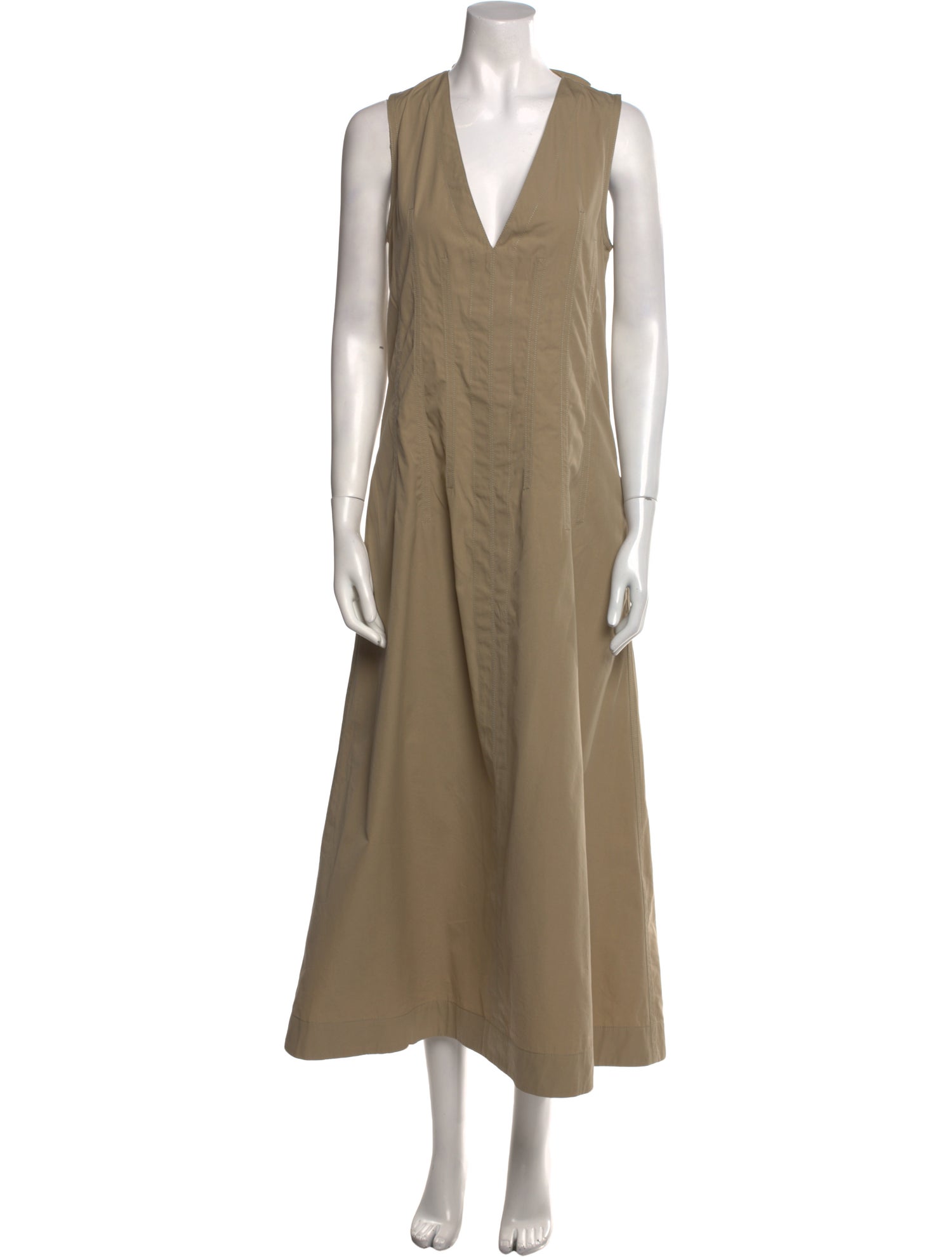 Bottega Veneta V-Neck Long Dress