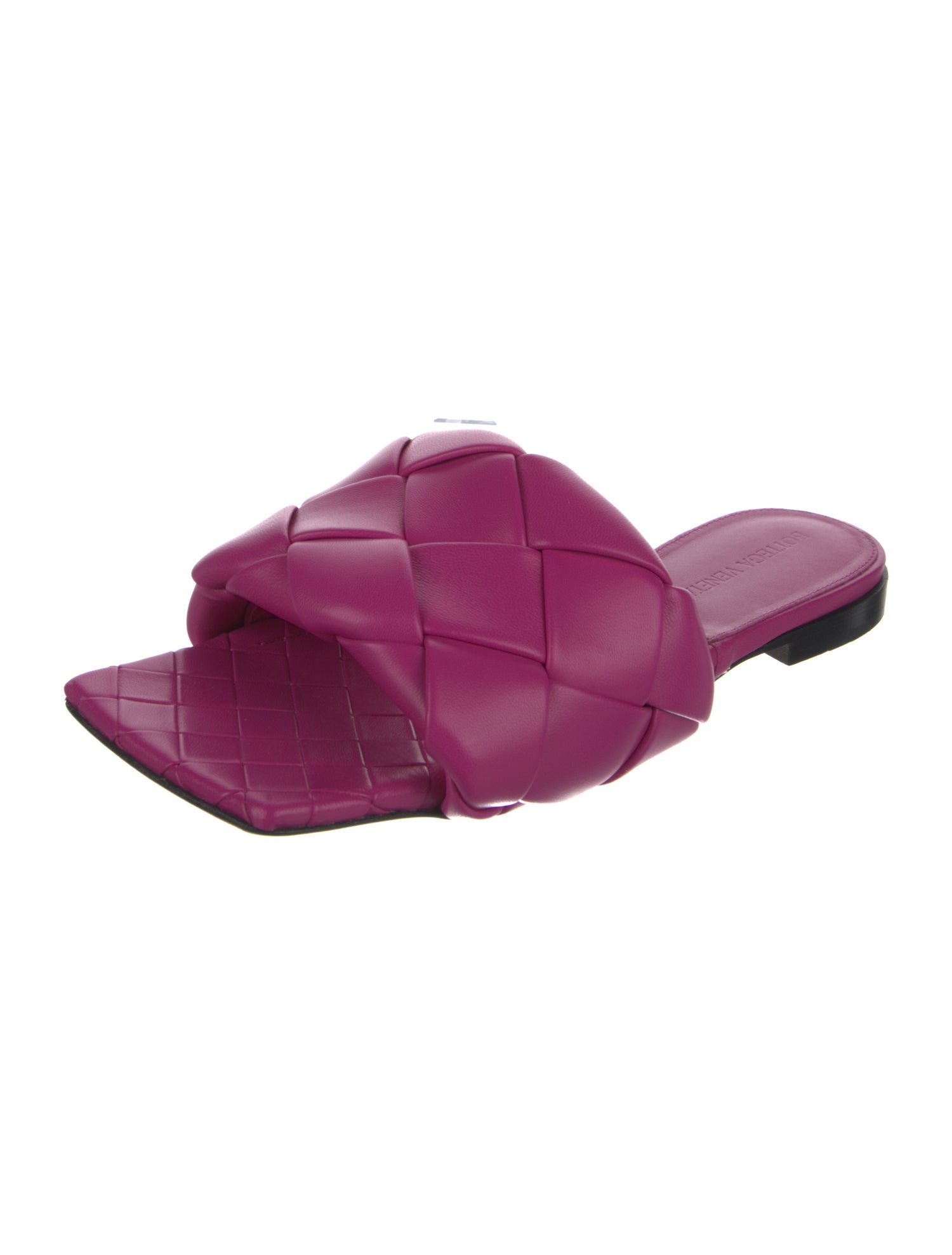 Bottega Veneta Intrecciato Weave Leather Slides