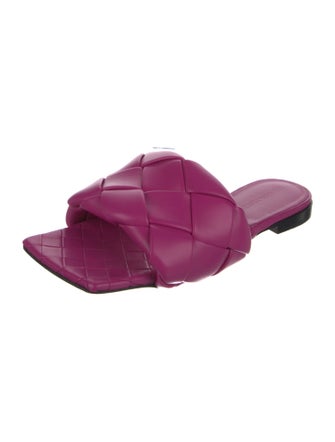 Bottega Veneta Intrecciato Weave Leather Slides