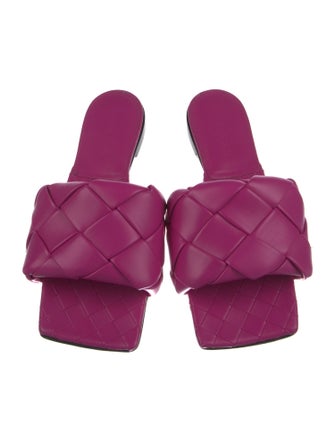 Bottega Veneta Intrecciato Weave Leather Slides