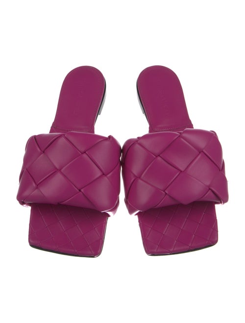 Bottega Veneta Intrecciato Weave Leather Slides